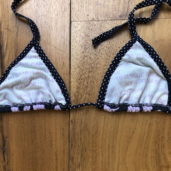 Blueman Bikini Triangle Top Black / Pink Size S - Picture 5 of 5